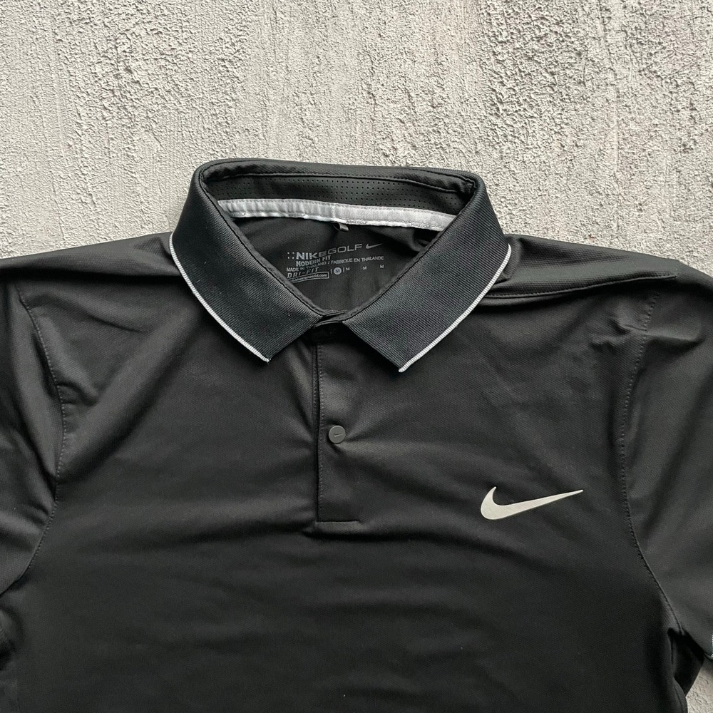 Nike Golf Dri-Fit Polo Shirt Mens Medium Black